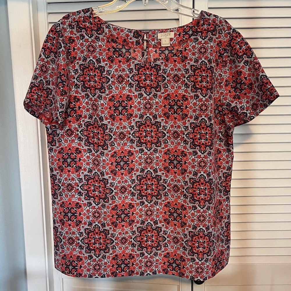 J. Crew patterned blouse